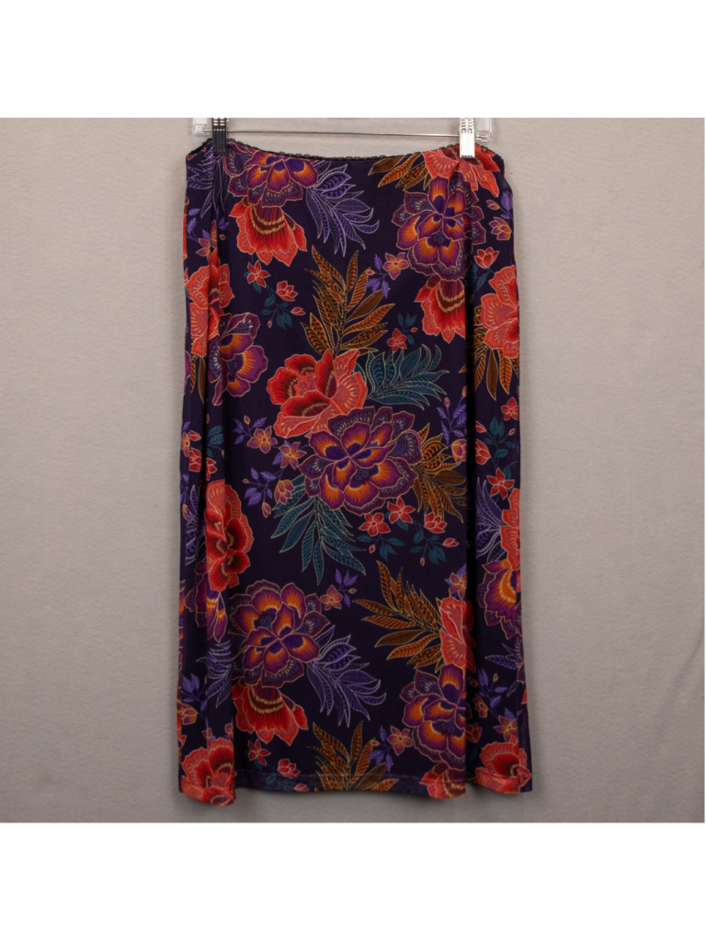 Johnny Was Jade Lizandrea mesh floral midi skirt-L